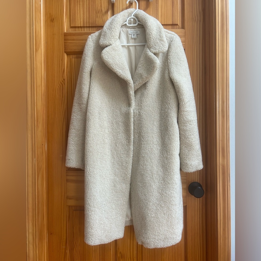 Rachel Zoe Cream Teddy Jacket